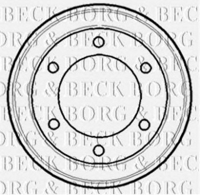 BORG & BECK bbr7084 -  Тормозной барабан